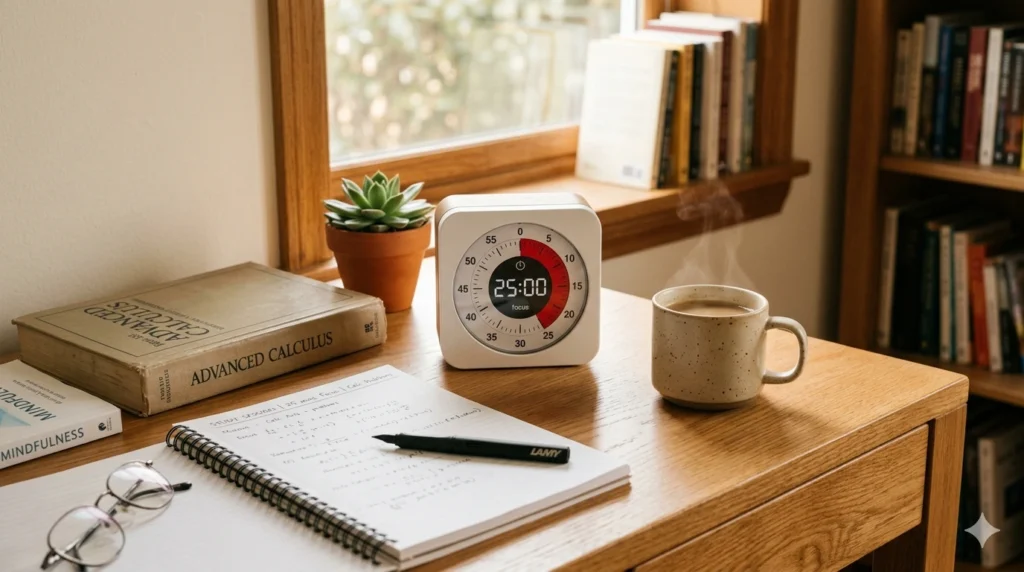 25 minute study method focus timer