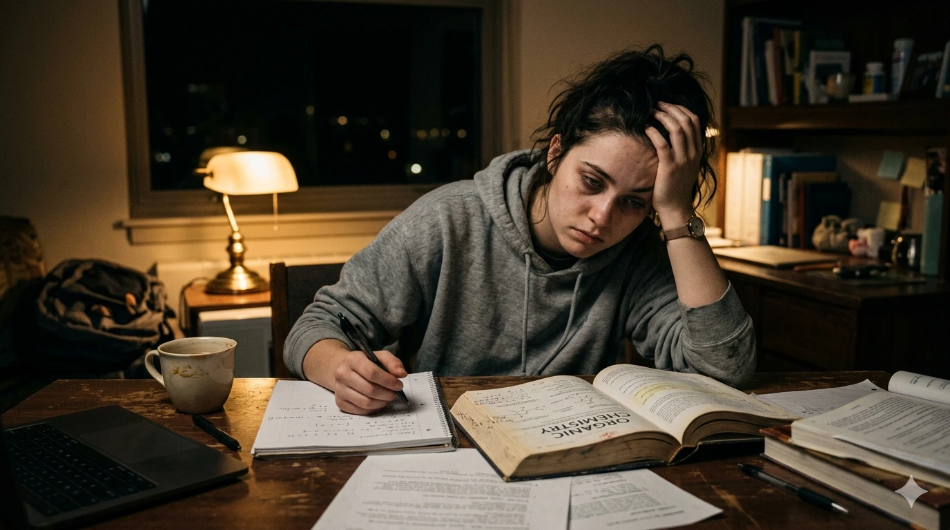 how to focus when tired study situation