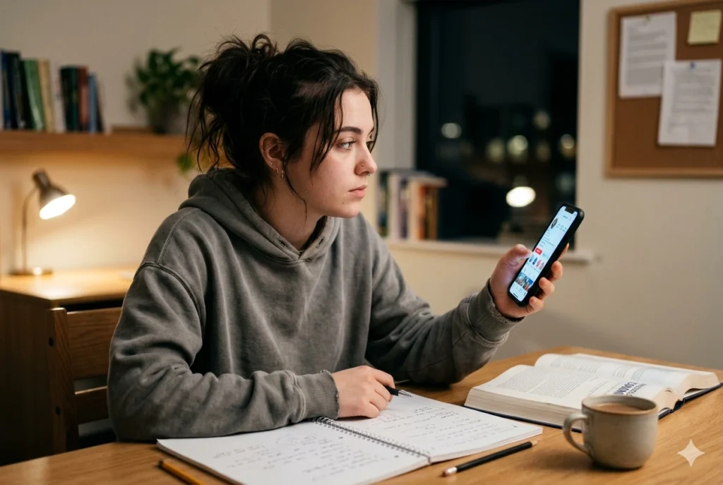 phone distraction reduces focus while studying